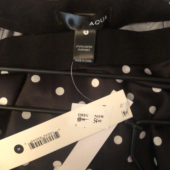 AQUA POLKA DOT SKIRT - Picture 3 of 4